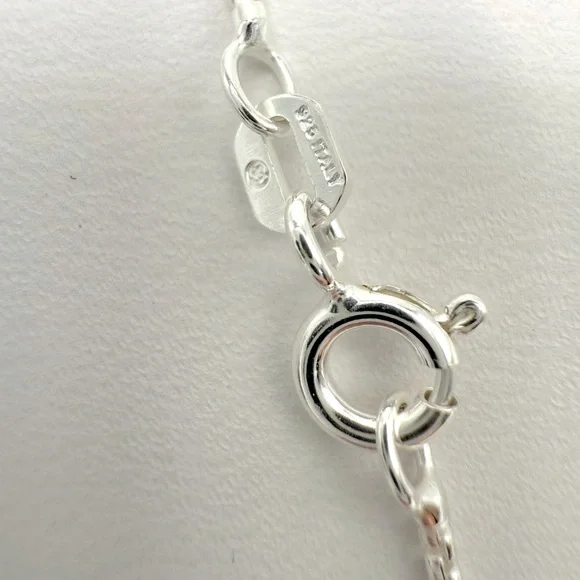 Genuine Rainbow Moonstone .925 Sterling Silver Necklace - Picture 12 of 14